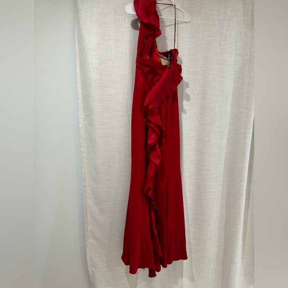 Wayne Clark red ruffle gown - Picture 2 of 4